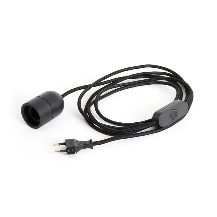 Common Table lamp cord Ø4,5 cm - Soft black - HAY