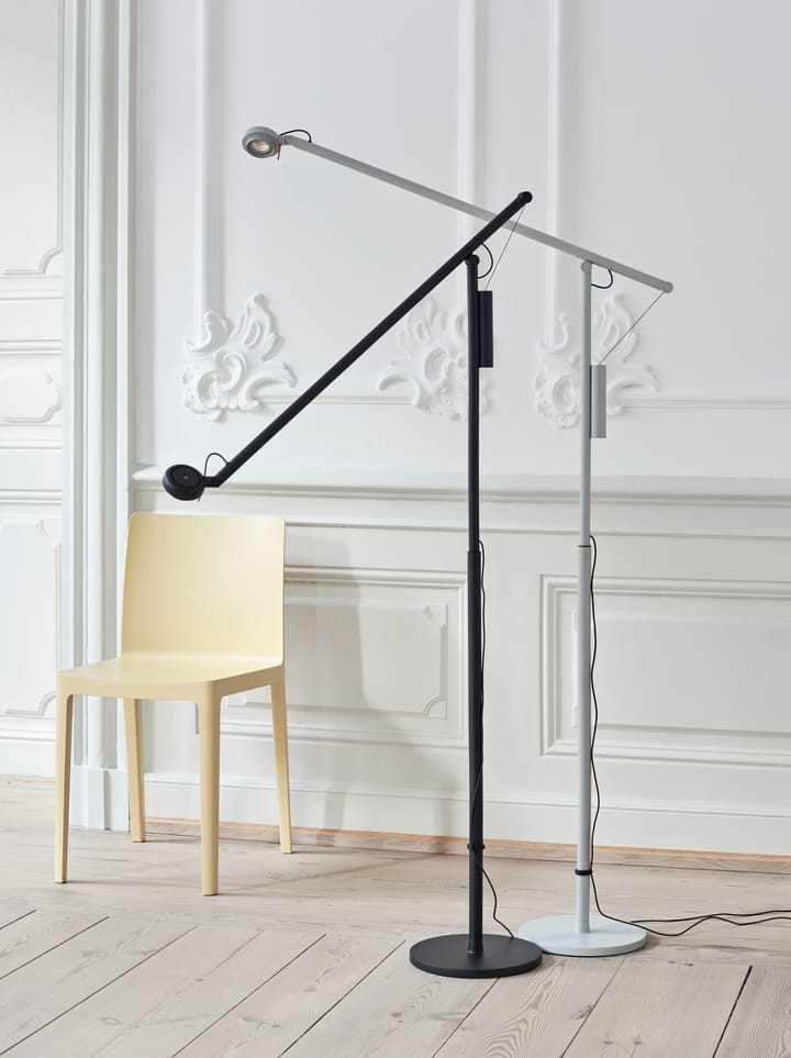 Fifty-Fifty floor lamp, Soft black HAY