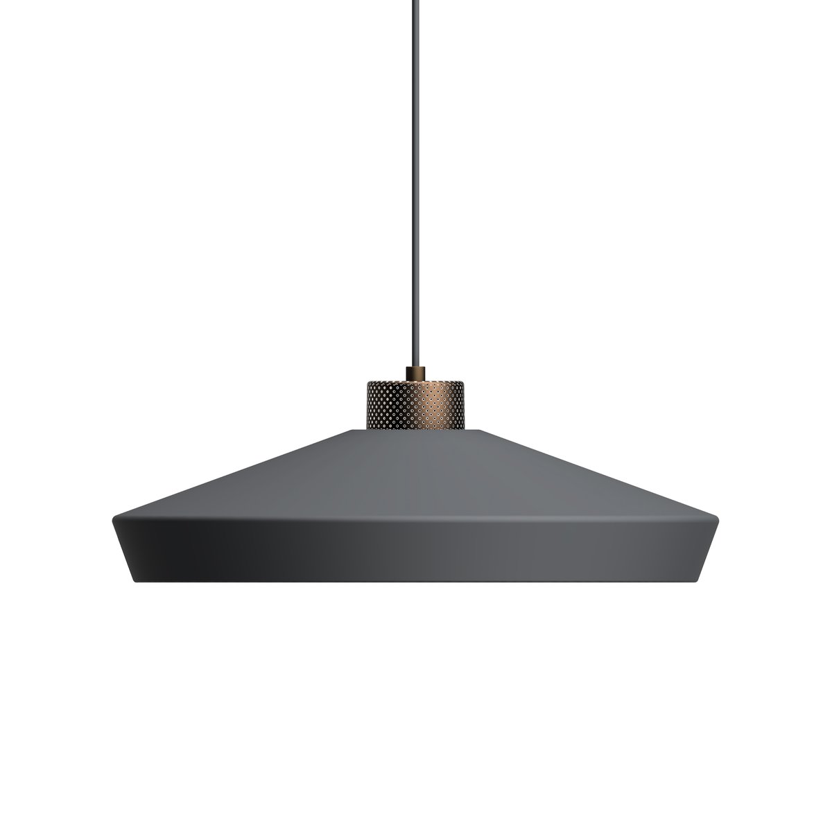 Herstal Edge pendant lamp large Graphite-bronze