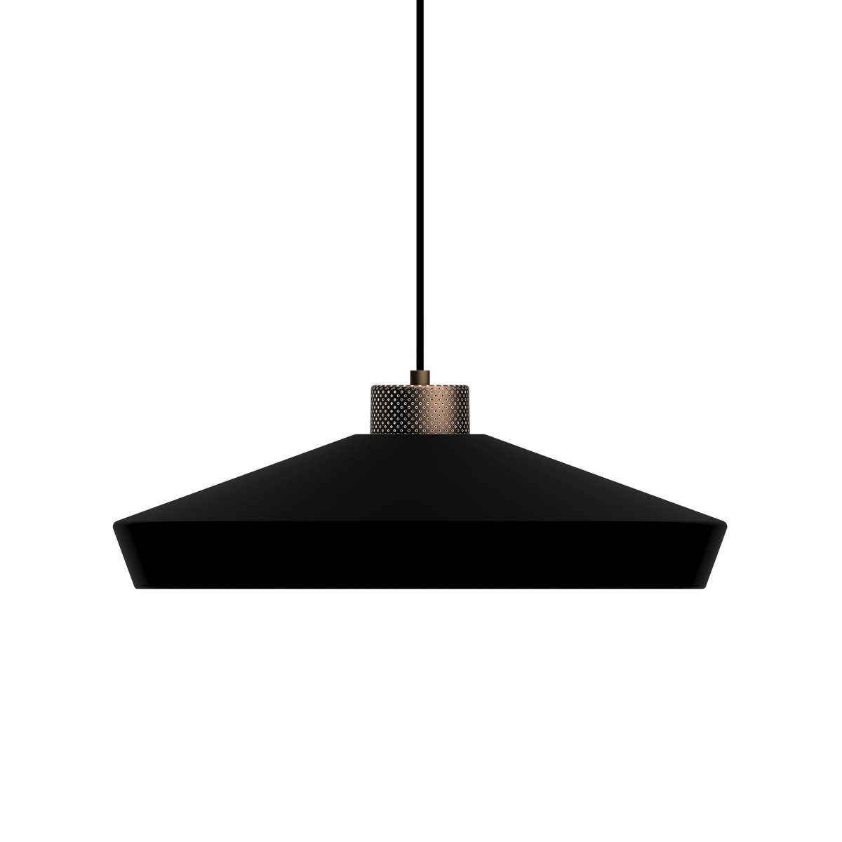 Herstal Edge pendant lamp large Matte black-bronze