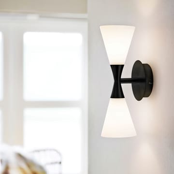 Harlekin duo wall lamp - matte black - Herstal