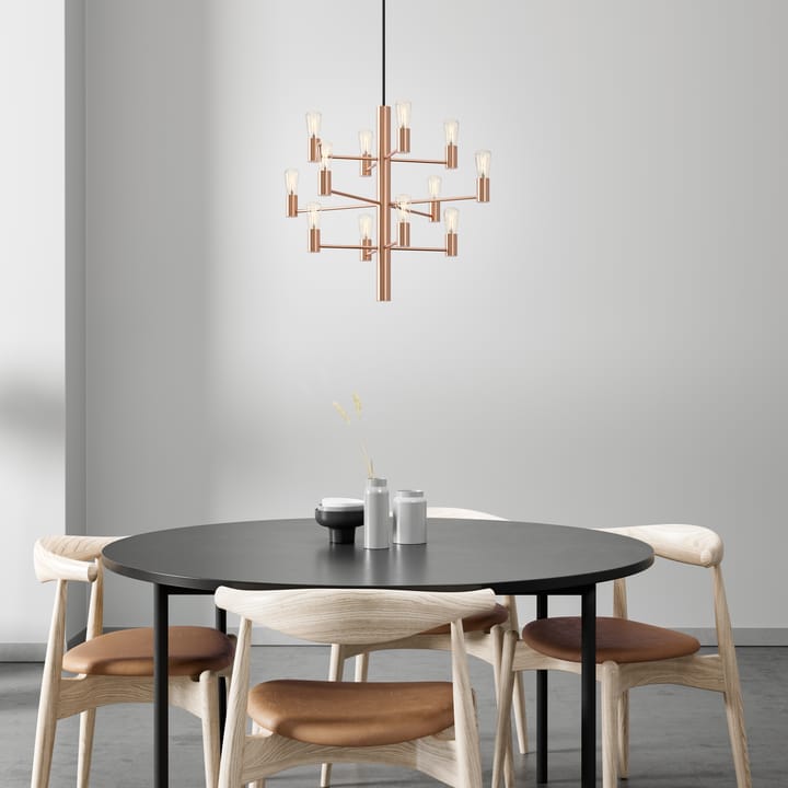 Manola 12 chandelier, Golden rosé Herstal