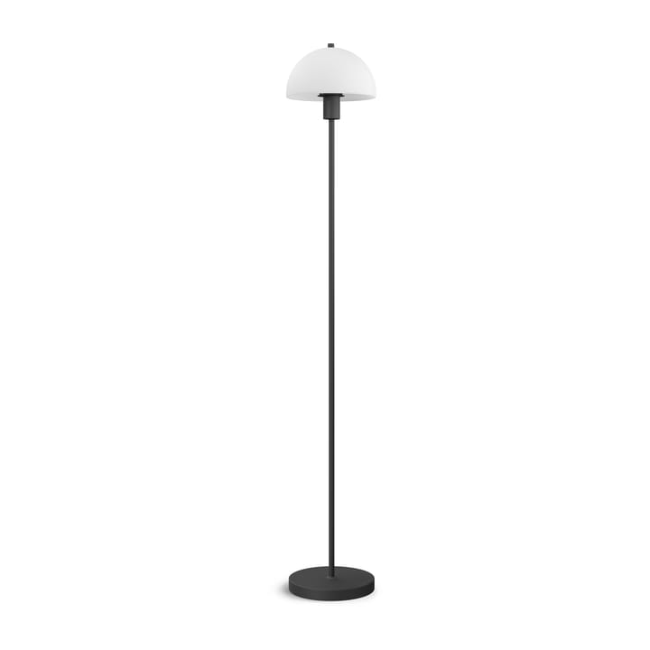 Vienda floor lamp, Black-opal glass Herstal