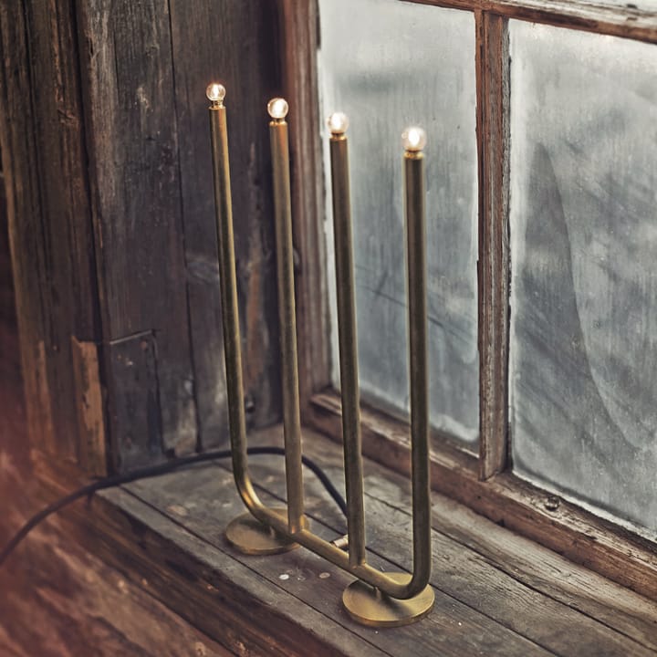 December 4 candlestick, Raw brass Konsthantverk