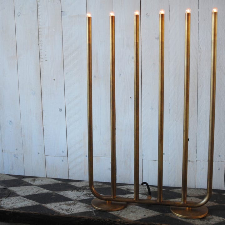 December 6 candlestick, Raw brass Konsthantverk