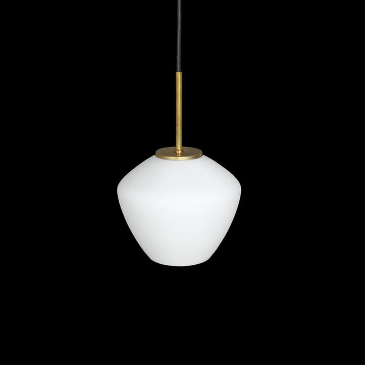 DK 1-Low pendant, Raw brass/matte white Konsthantverk