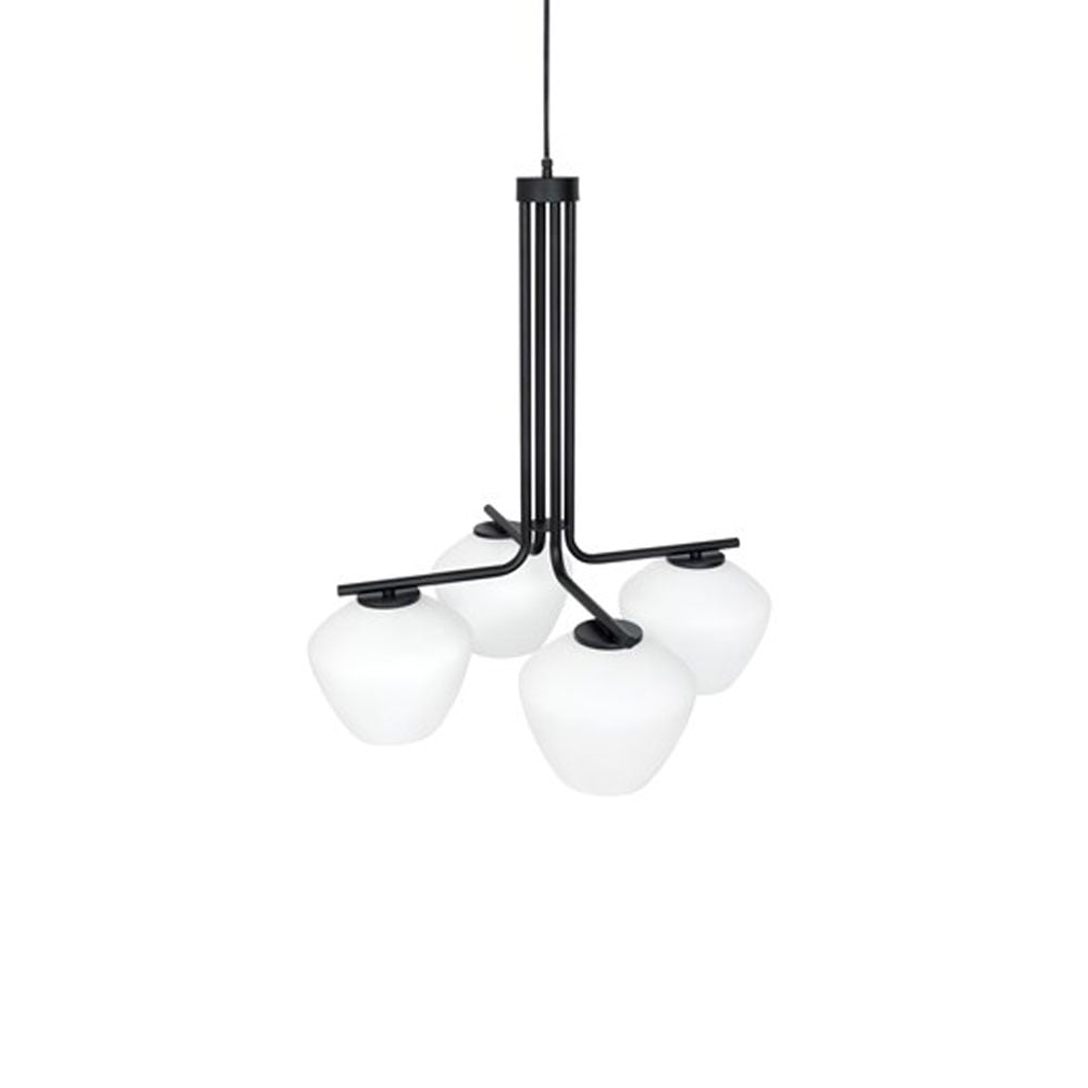 Konsthantverk DK 4-Low pendant Black/opal