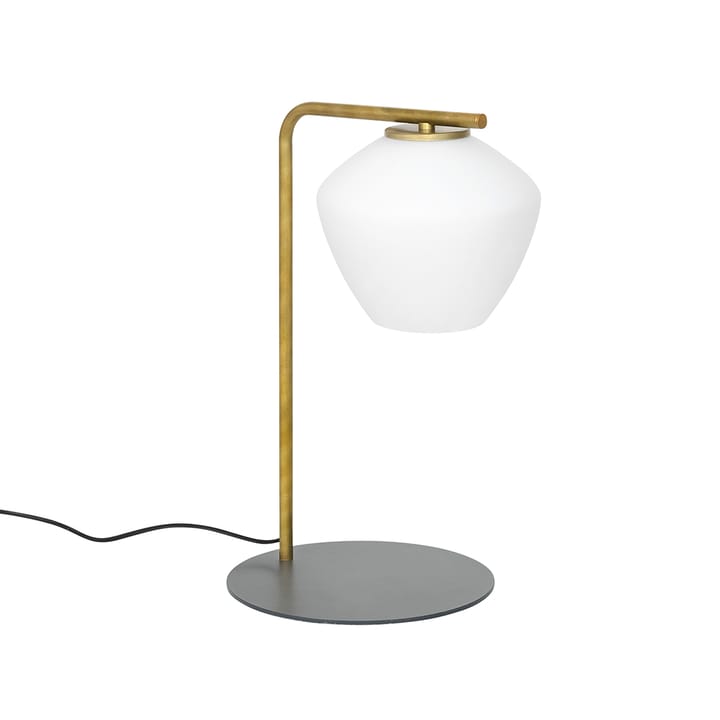 DK table lamp, Raw brass/matte white Konsthantverk