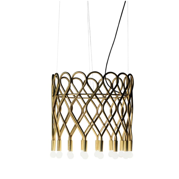 Eld pendant, Raw brass, 16-lights Konsthantverk