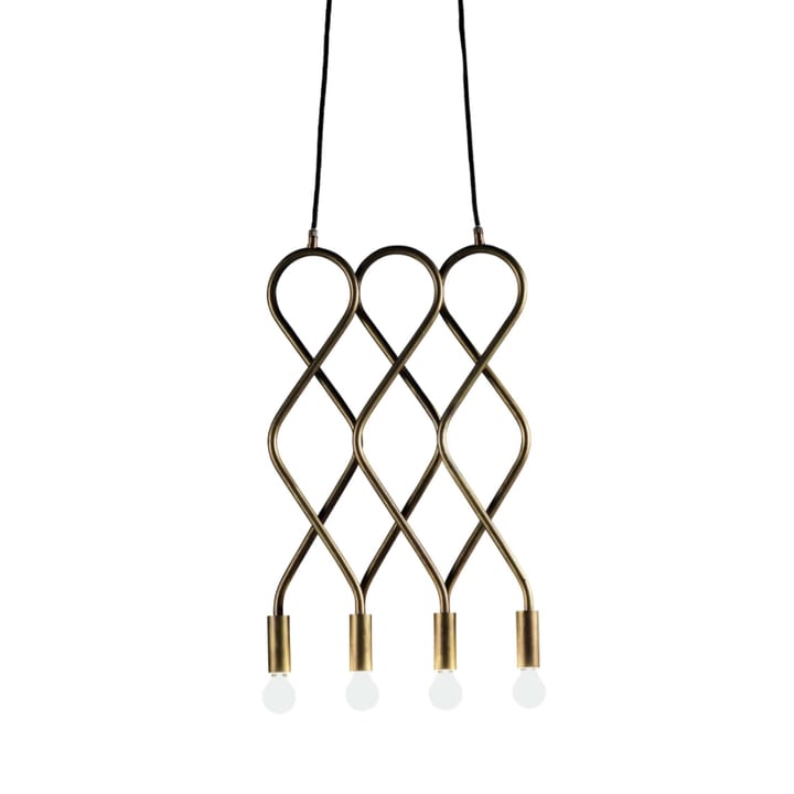 Eld pendant, Raw brass, 4-lights Konsthantverk