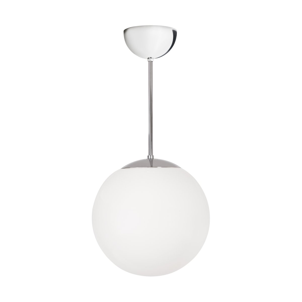 Konsthantverk Funkis Glob pendant White-chrome Ø25 cm