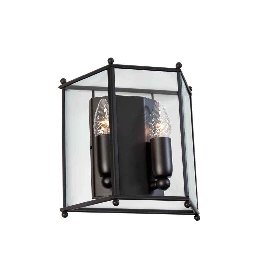 Konsthantverk Glimminge wall lamp Glass/black