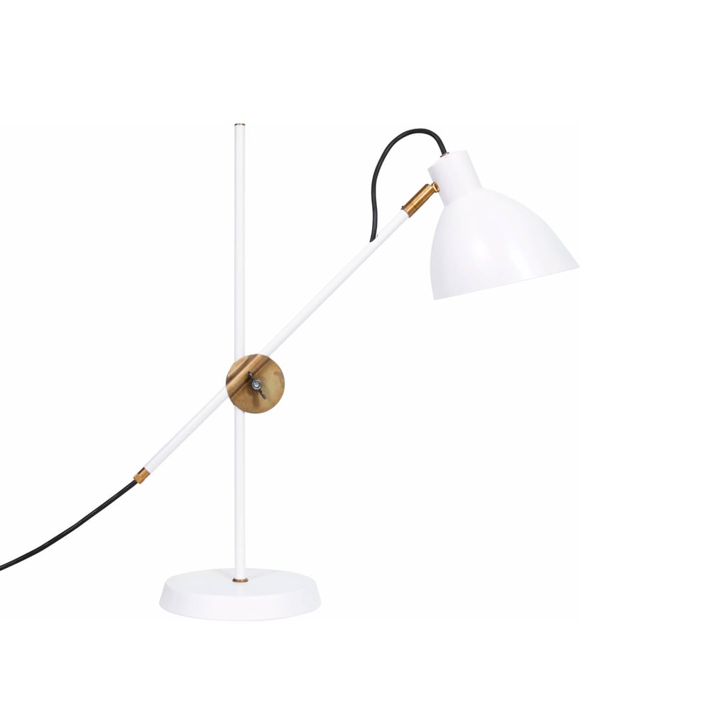 Konsthantverk KH1 table lamp White matte, raw brass