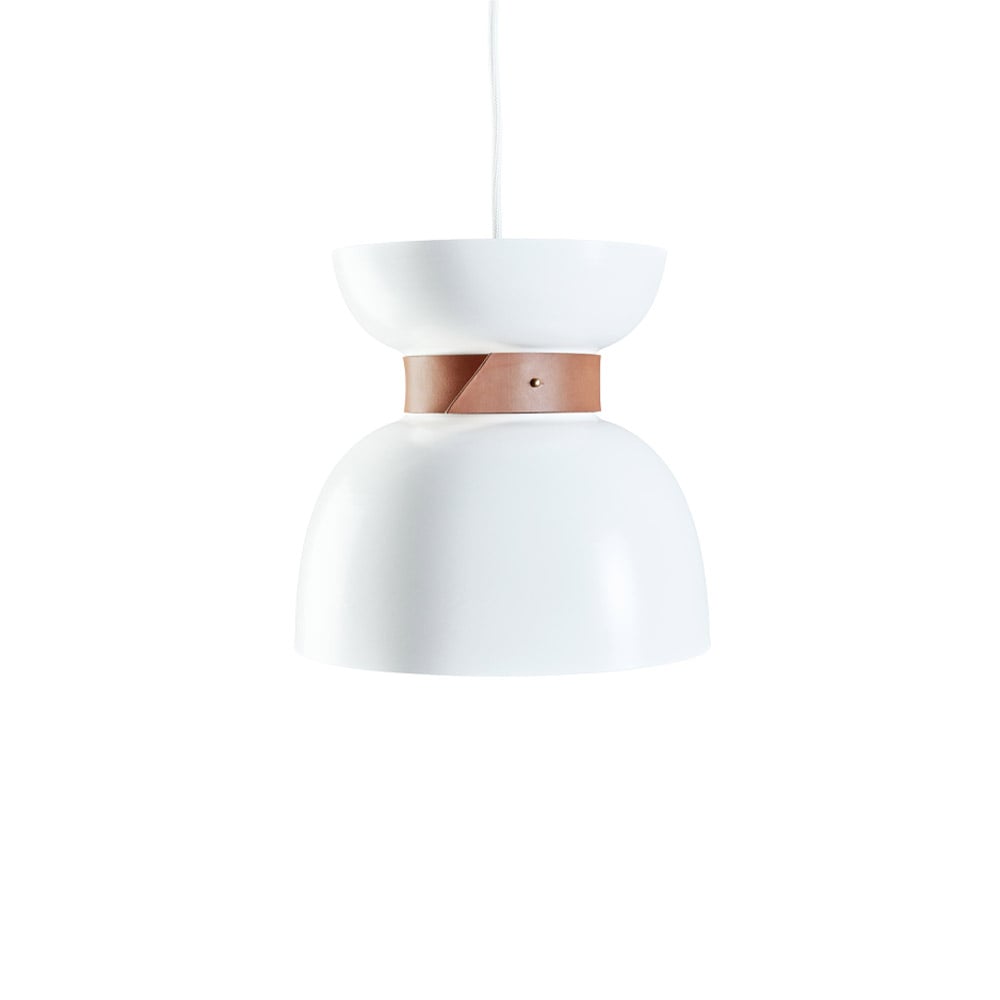 Konsthantverk Liv pendant Raw brass, leather