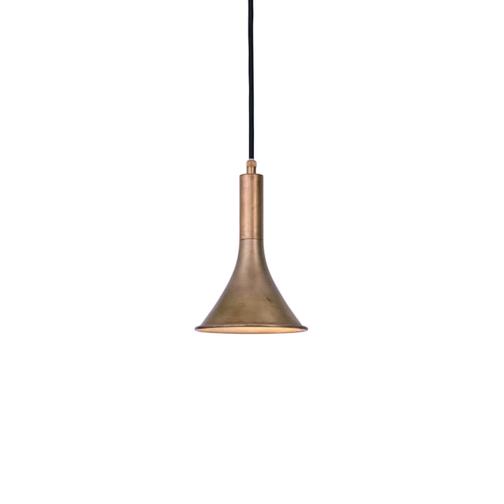 Megafon 1 - Low straight pendant, Brass Konsthantverk