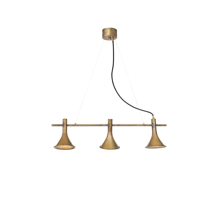 Megafon 3-Low Straight Pendant, Raw brass Konsthantverk