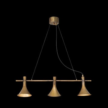 Megafon 3-Low Straight Pendant - Raw brass - Konsthantverk