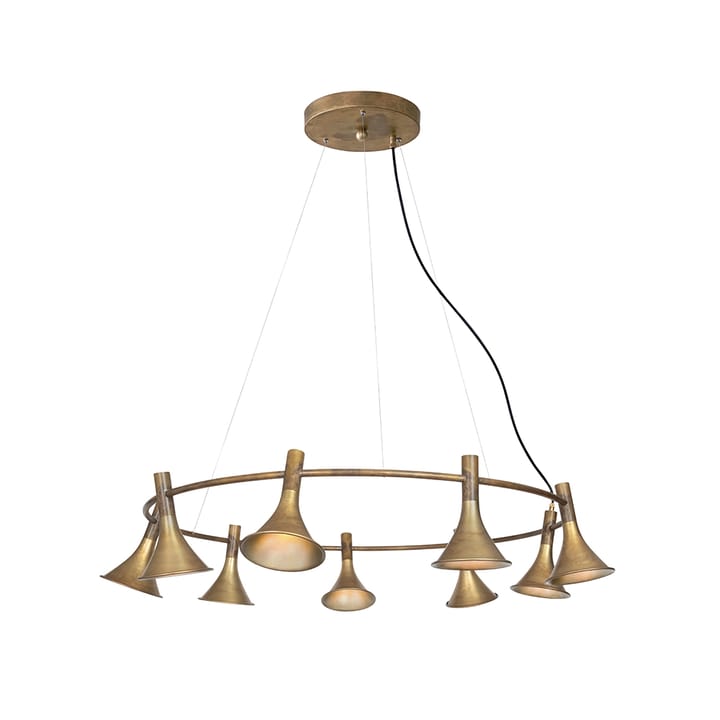 Megafon 9 - Low ceiling lamp, Raw brass Konsthantverk