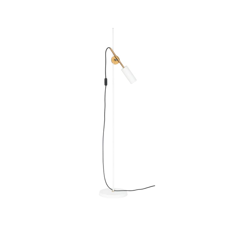 Stav 1 - Low floor lamp, White/raw brass Konsthantverk