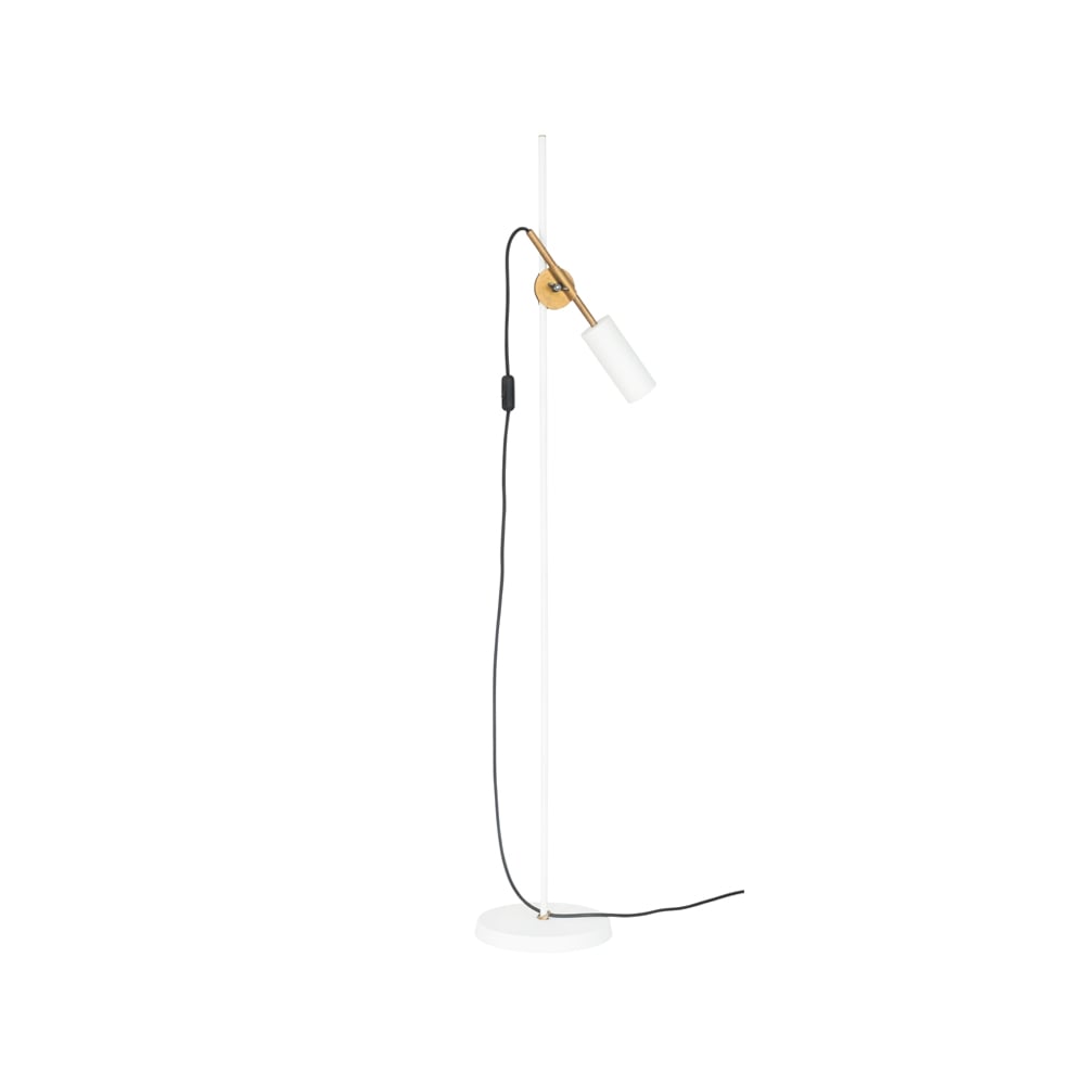 Konsthantverk Stav 1 - Low floor lamp White/raw brass