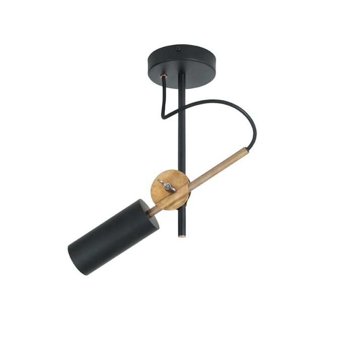 Stav ceiling lamp, Black/raw brass, spot 1-light Konsthantverk