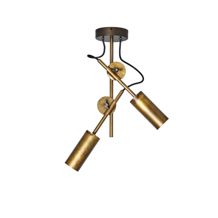 Stav ceiling lamp, Raw brass, spot 2-lights Konsthantverk