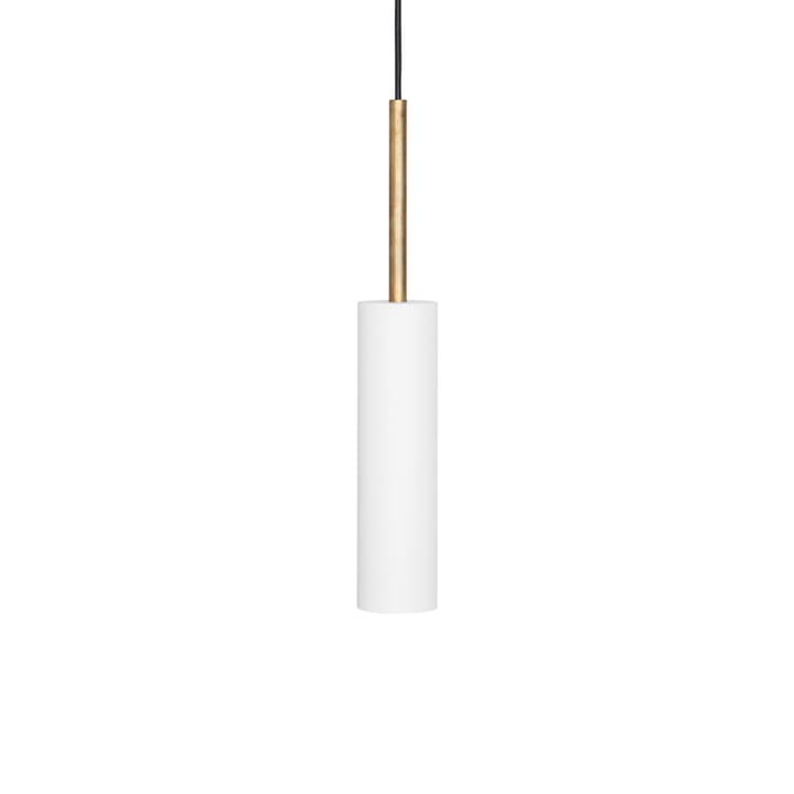 Stav pendant XL, White/raw brass Konsthantverk