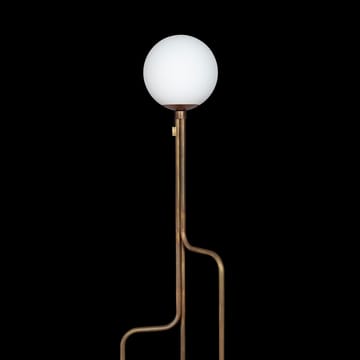 Strapatz floor lamp - Raw brass/matte white - Konsthantverk