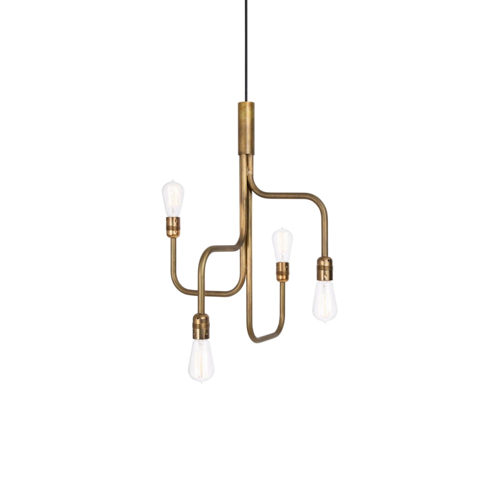 Konsthantverk Strapatz pendant Raw brass, small