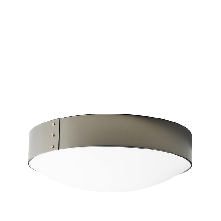 Svep ceiling light, Raw iron, ø45cm, opal acrylic Konsthantverk