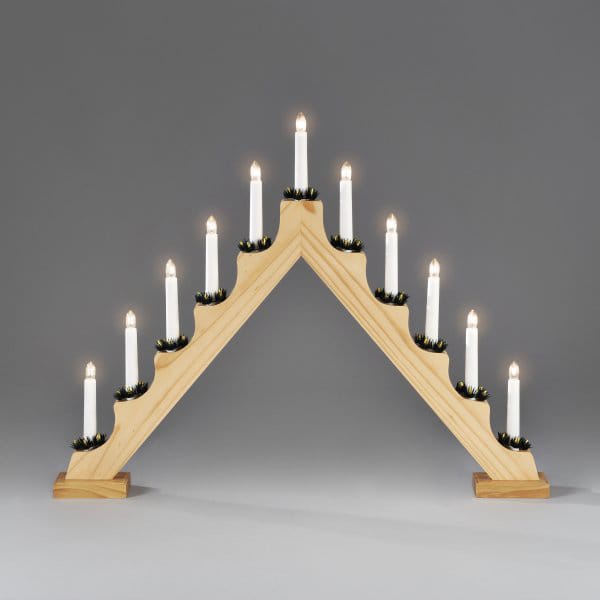 Electric Candle Holder 11 lights 51 cm, Nature Konstsmide