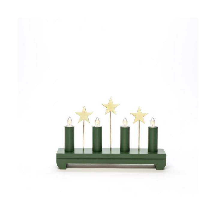 Electric Candle Holder 4 Lights 19 cm - Green - Konstsmide