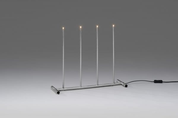 Electric Candle Holder 4 Lights 42.5 cm, Silver Konstsmide