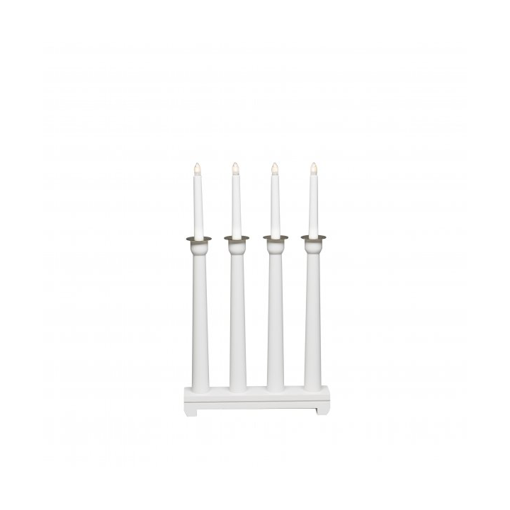 Konstsmide Electric candle holder 4 lights 50 cm White