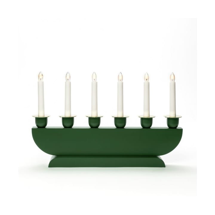 Electric candle holder 6 candles 25.7 cm - Green - Konstsmide