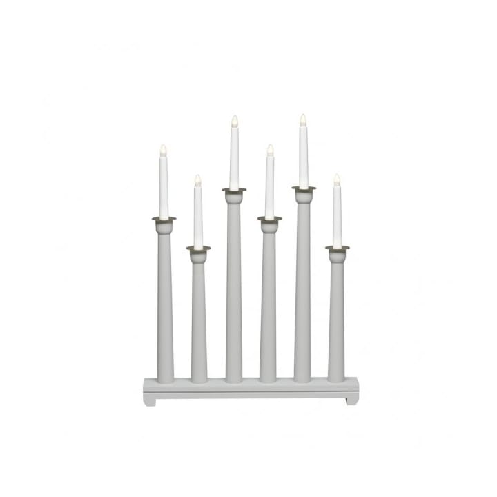 Electric candle holder 6 lights 59 cm - Grey - Konstsmide