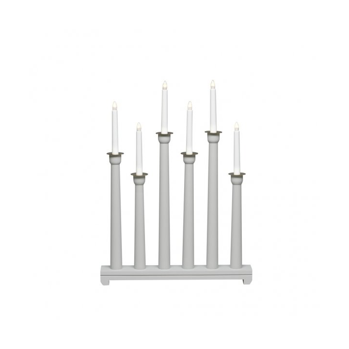 Konstsmide Electric candle holder 6 lights 59 cm Grey