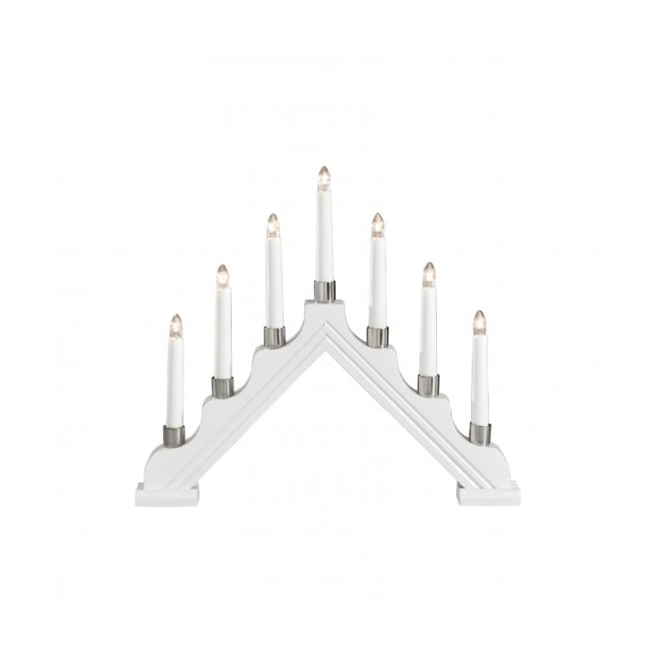 Electric Candle Holder 7 Lights 34 cm, White Konstsmide