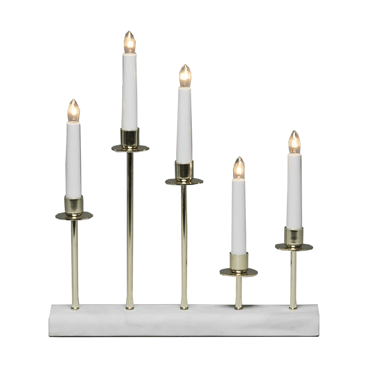 Electric Candlestick 5 lights 36 cm - White - Konstsmide