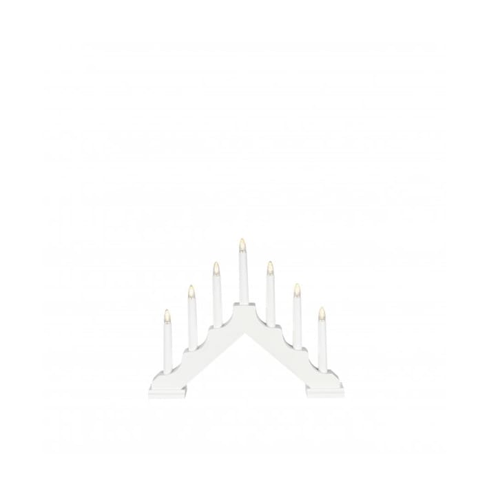 Electric candlestick 7 lights 28 cm, White Konstsmide