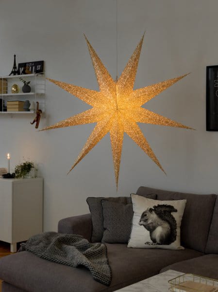 Paper Star 115cm - White-gold - Konstsmide