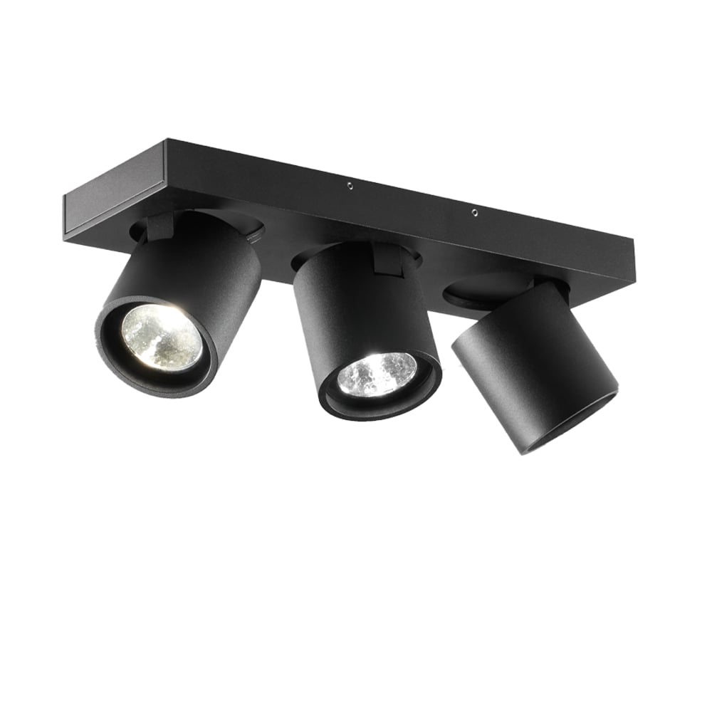 Light-Point Focus 3 wall and ceiling lamp Black