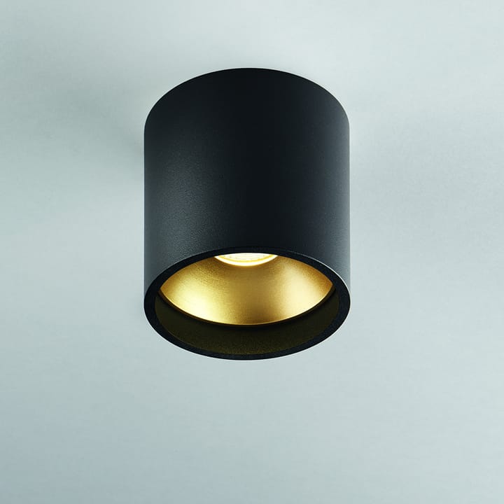 Solo Round spotlight, Black/gold, 3000 kelvin Light-Point