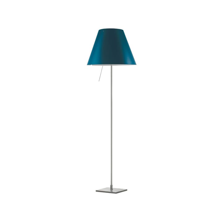 Costanza D13 t.i.f. floor lamp, Petroleum blue Luceplan