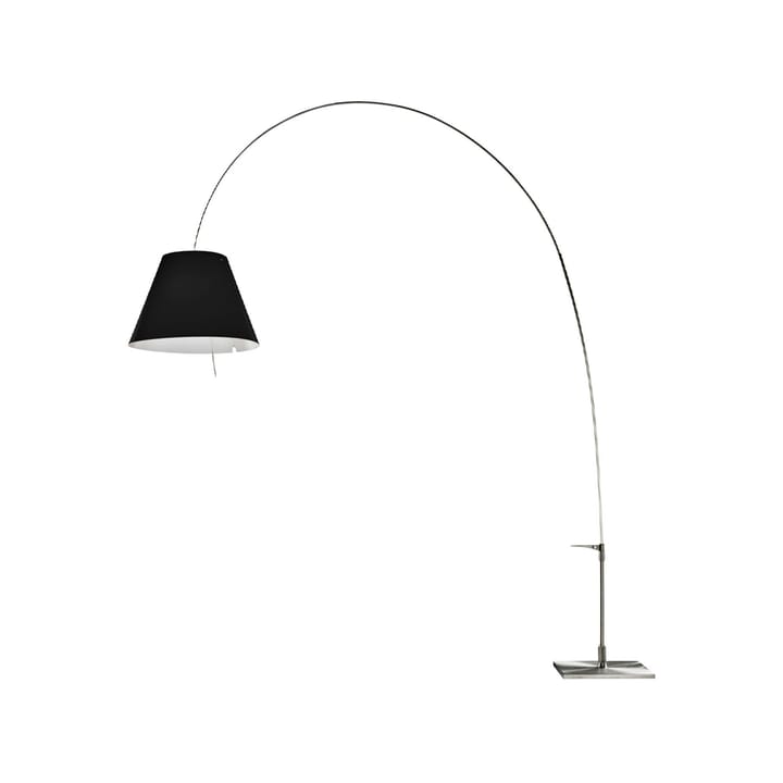 Lady Costanza D13E d floor lamp, Black shade, aluminium stand Luceplan