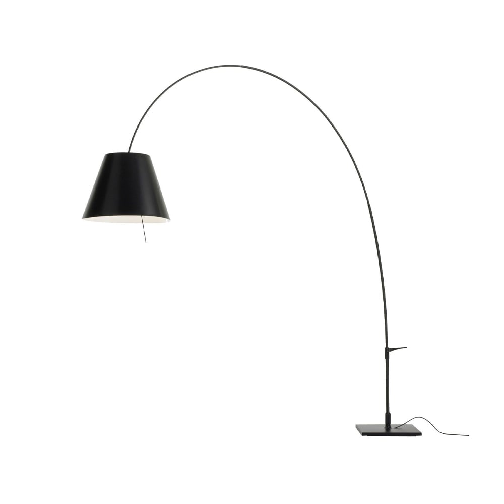 Luceplan Lady Costanza D13E d floor lamp Black shade, black lacquered stand