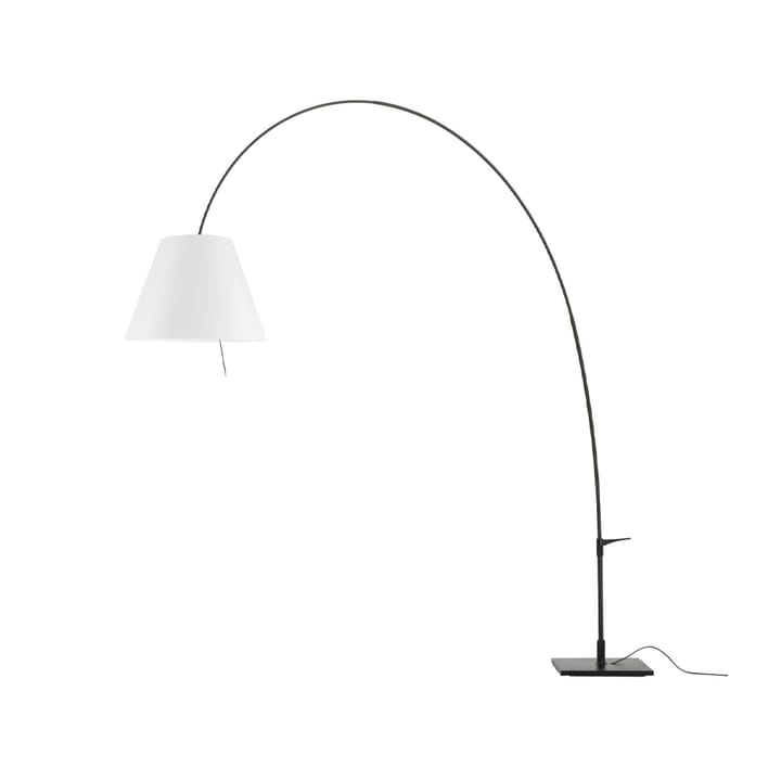 Lady Costanza D13E d floor lamp, White shade-black lacquered stand Luceplan