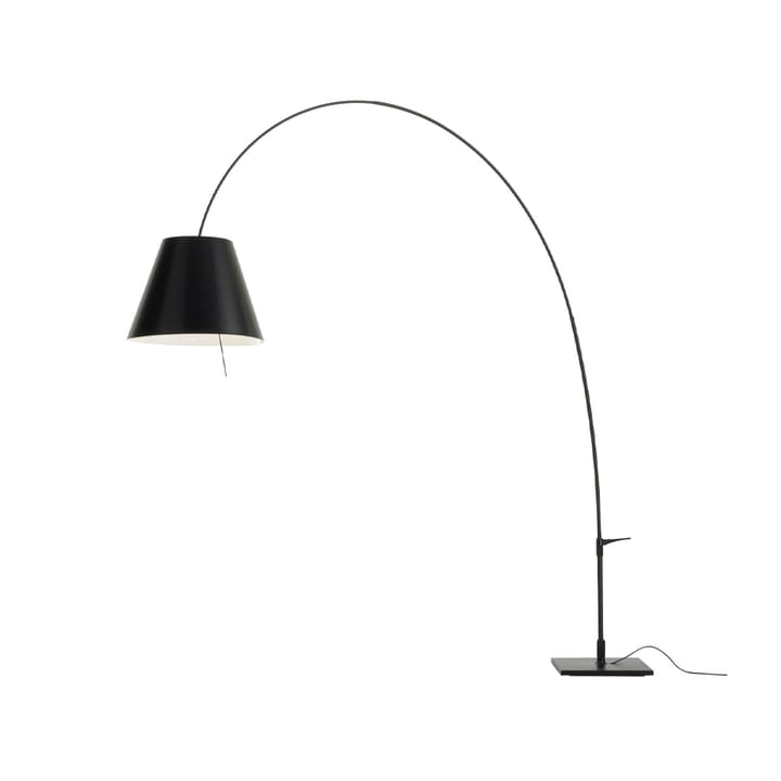 Lady Costanza D13E d golvlampa, svart skärm, svartlackerat stativ Luceplan