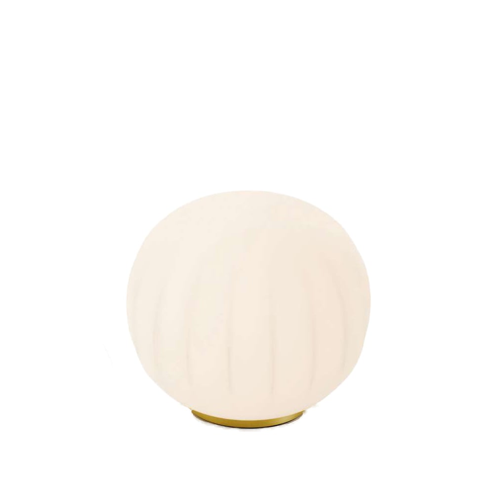 Luceplan Lita table lamp Ø30 cm, brass base