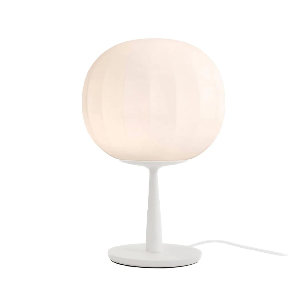 Luceplan Lita table lamp Ø30 cm, white stand